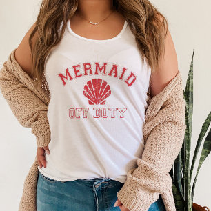 Mermaid Off Duty Distressed Vintage Tank Top