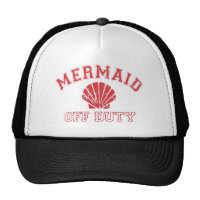 Mermaid Off Duty Distressed Vintage Trucker Hat