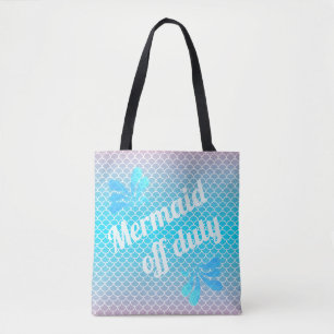 Mermaid Off Duty Gradient Scales Tote Bag