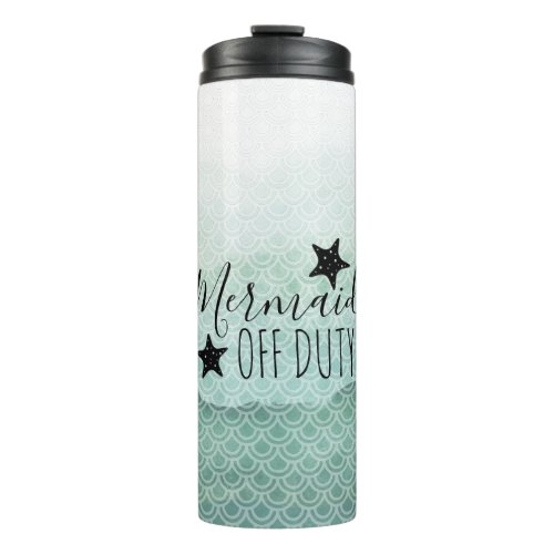 Mermaid Off Duty Green Watercolor Tumbler