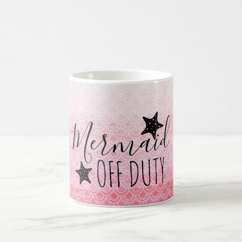 Mermaid Off Duty Pink Watercolor Coffee Mug