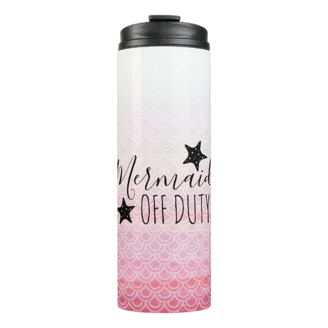 Mermaid Off Duty Pink Watercolor Tumbler (Front)