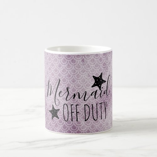 Mermaid Off Duty Purple Watercolor Coffee Mug