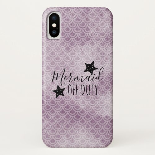 Mermaid Off Duty Purple Watercolor Phone Case