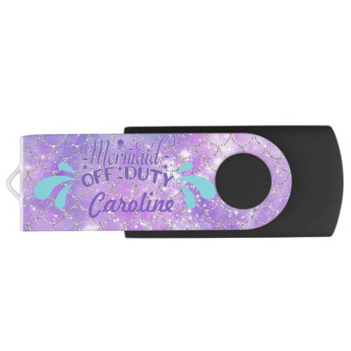 Mermaid Off Duty Safe Place Flash Drive
