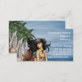 Mermaid on Beach Business Cards (Front/Back)