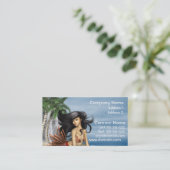 Mermaid on Beach Business Cards (Standing Front)