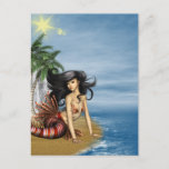 Mermaid on Beach Postcard