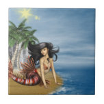 Mermaid on Beach Tile