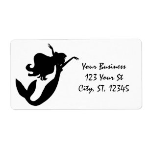 Mermaid on board black/white Thunder_Cove Label