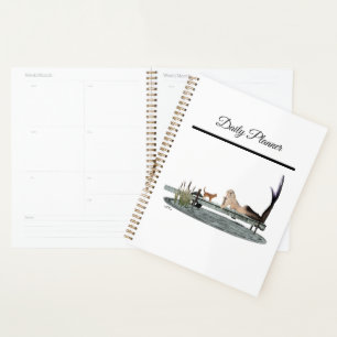 Mermaid On Boat Dock Daily Planner
