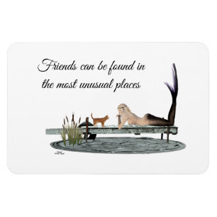Mermaid On Boat Dock Flexible Magnet