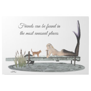 Mermaid On Boat Dock Gallery Wrap