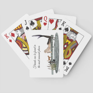 Mermaid On Boat Dock Playing Cards