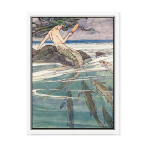 Mermaid on Marooners' Rock by Alice B. Woodward Postcard
