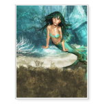 Mermaid on Ocean Floor Temporary Tattoos