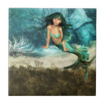 Mermaid on Ocean Floor Tile