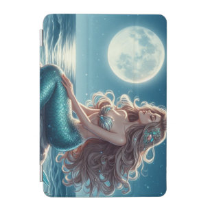 Mermaid on the beach at night iPad mini cover