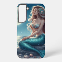 Mermaid on the beach at night