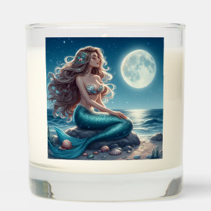 Mermaid on the beach at night scented candle