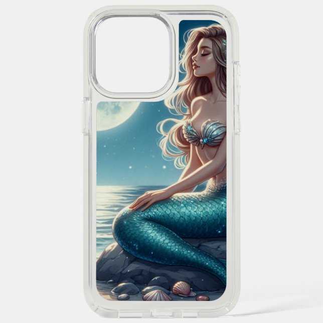 Mermaid on the beach at night speck iPhone case (Front)