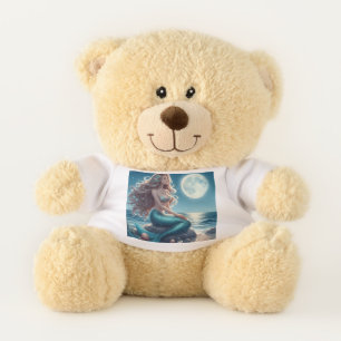 Mermaid on the beach at night teddy bear