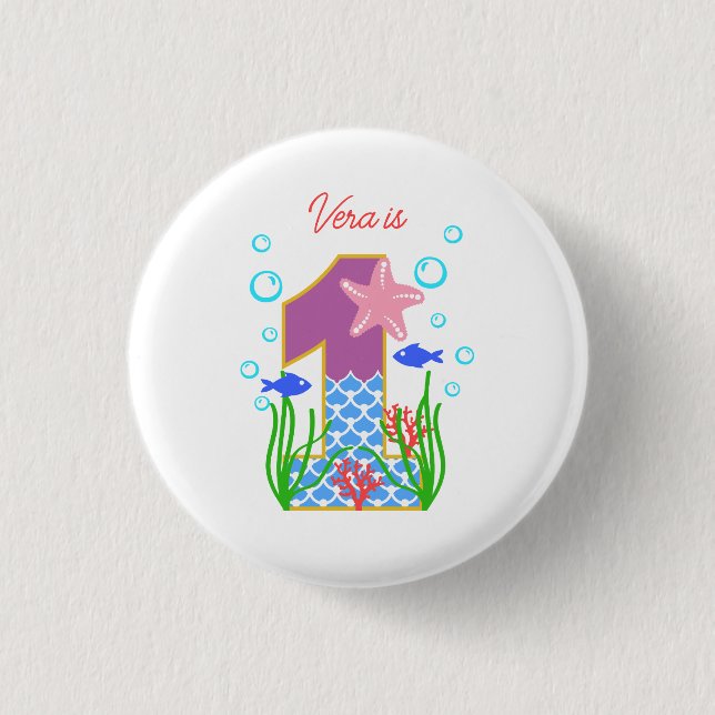 Mermaid One Under the Sea Pin (Front)