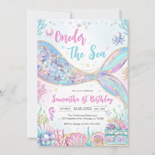 Mermaid Oneder the Sea 1st Birthday