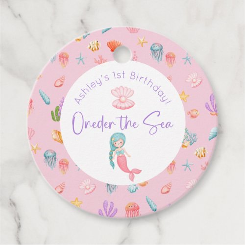 Mermaid Oneder The Sea Birthday Favor Tags