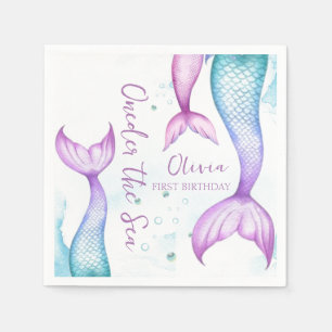 Mermaid Oneder The Sea Mermaid Napkins