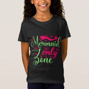 Mermaid Only Zone in Hot Pink and Neon Green T-Shirt