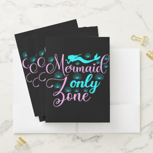 Mermaid Only Zone Pocket Folder