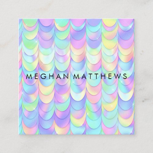 Mermaid or Dragon Scales Beauty Makeup Artist Square Business Card