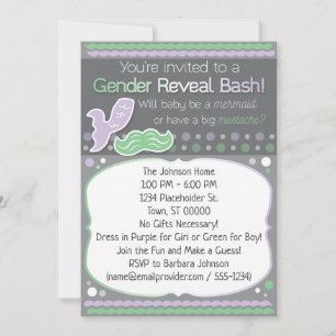 Mermaid or Mustache Gender Reveal