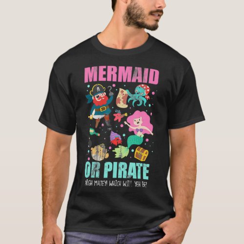 Mermaid Or Pirate Gender Reveal  T_Shirt