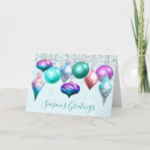 Mermaid Ornaments Business Holiday Card