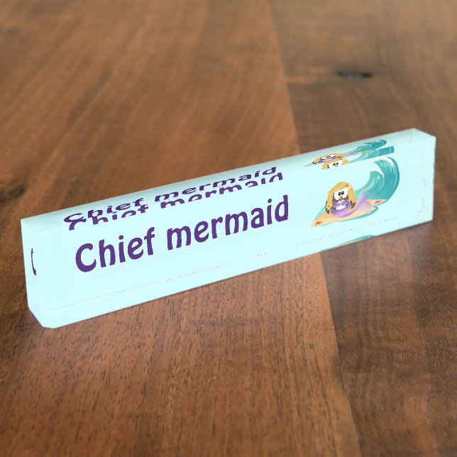 mermaid owl name plate (Side)