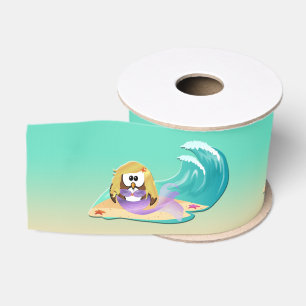 mermaid owl - ribbon