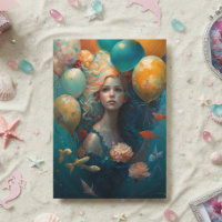 Mermaid  Painting Birthday Balloons 