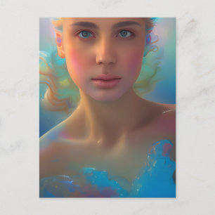 Mermaid Painting Postcard