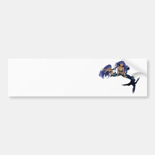 Mermaid Pair Bumper Sticker (Front)