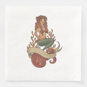 mermaid paper dinner napkins