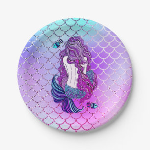 Mermaid Paper Party Plates