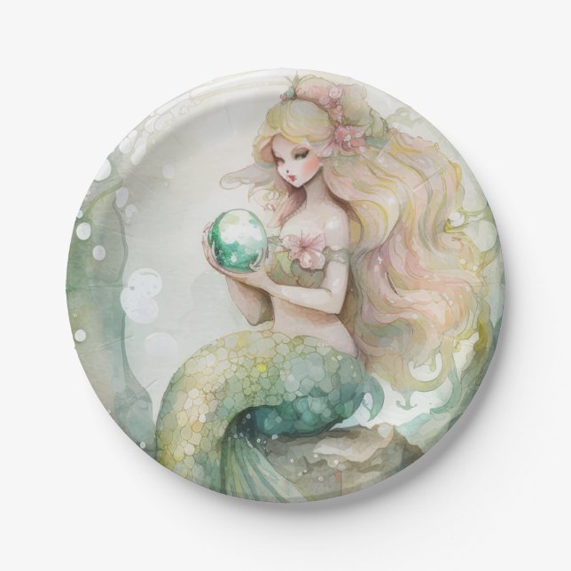 Mermaid Paper Plates (Front)