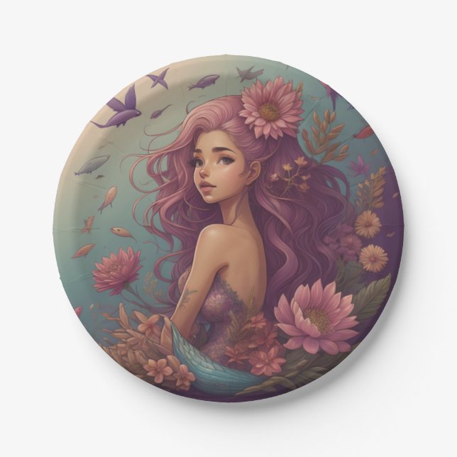 Mermaid Paper Plates (Front)