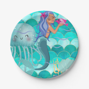 Mermaid Paper Plates