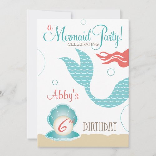 Mermaid Party  |  Birthday Invitations