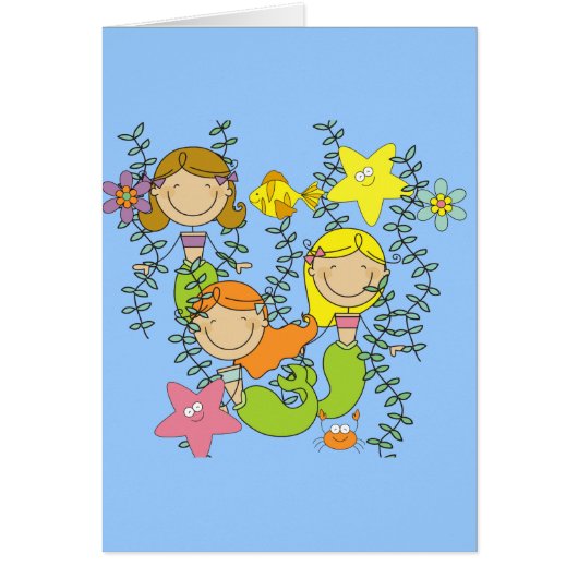 Mermaid Party Cards (Front)