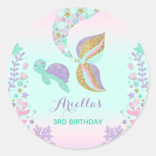Mermaid Party Favor Tag Under The Sea Favor Tag