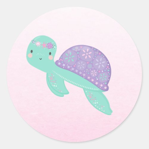 Mermaid Party Favor Tag Under The Sea Sticker Seal